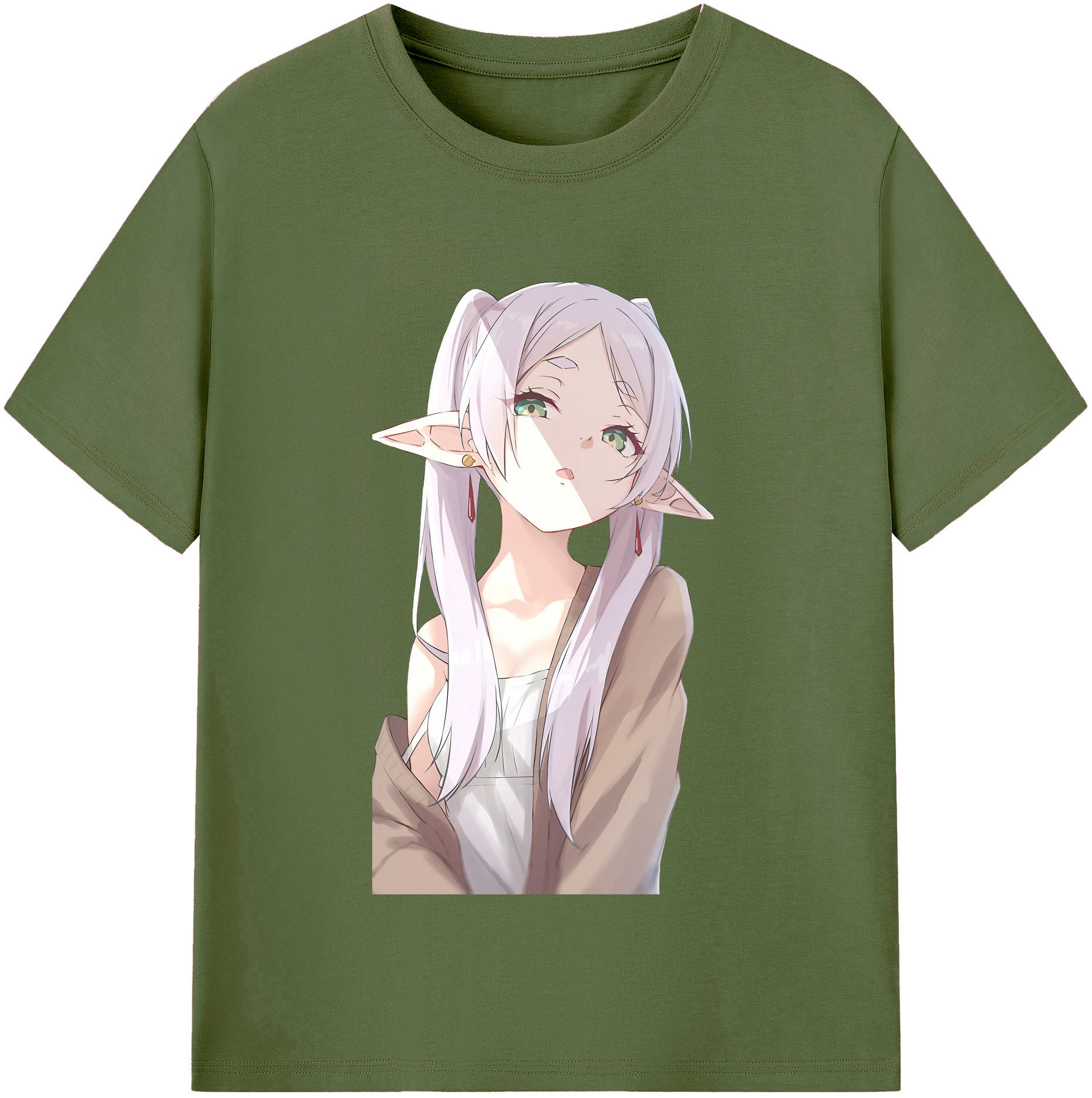 （画像用） 葬送のフリーレン Frieren 綿100％半袖Tシャツ（フロントプリント）